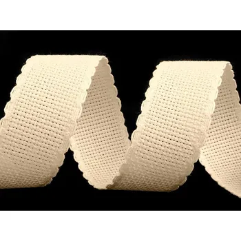 Vyšívací plátno Kanavný pás šíře 30 mm zoubkovka Varianta: 2 naturale, Balení: 1 m