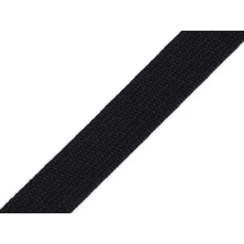 Bavlněný popruh šíře 20 mm Varianta: 7001 černá, Balení: 25 m