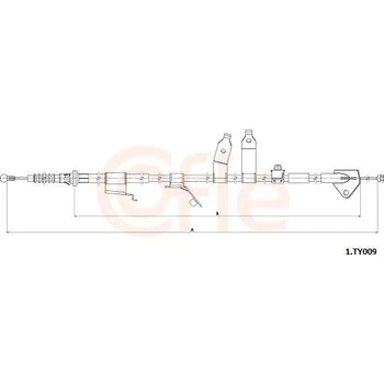 Auto-moto Lanovod parkovací brzdy COFLE 1.TY009