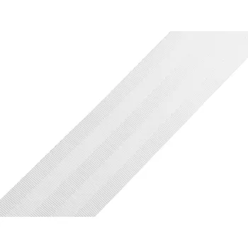 Hladký oboustranný popruh s leskem šíře 50 mm Varianta: 6 bílá, Balení: 1 m