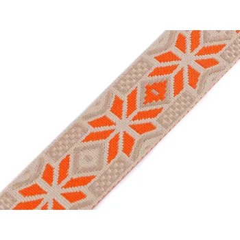 Popruh šíře 50 mm Varianta: 5 oranžová, Balení: 1 m
