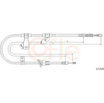 Auto-moto Lanovod parkovací brzdy COFLE 17.2121