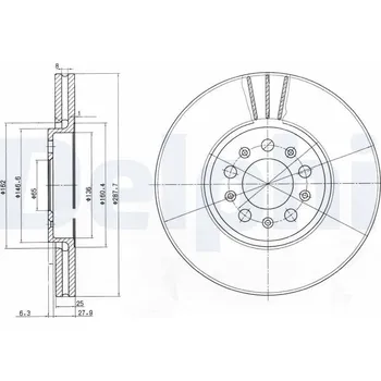 Brzdový kotouč Brzdový kotouč DELPHI BG3035C