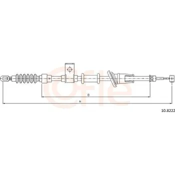 Lanko parkovací brzdy Lanovod parkovací brzdy COFLE 10.8222