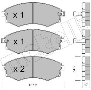 Brzdová destička KLOCKI HAM.HYUNDAI ELANTRA 00- CZUJ