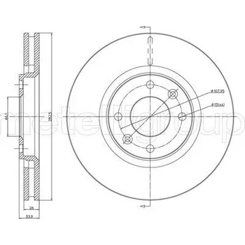 Brzdový kotouč Brzdový kotouč METELLI 23-0566C