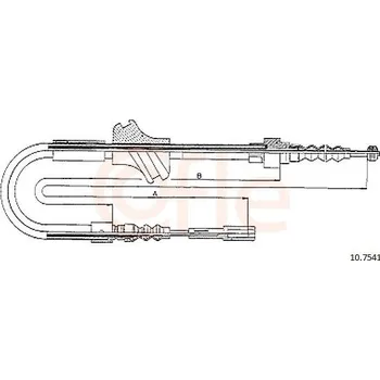 Lanko parkovací brzdy Lanovod parkovací brzdy COFLE 10.7541
