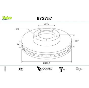 Brzdový kotouč Brzdový kotouč VALEO 672757