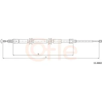 Lanko parkovací brzdy Lanovod parkovací brzdy COFLE 11.6682