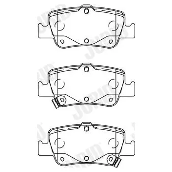 Brzdová destička Sada brzdových destiček, kotoučová brzda JURID 572601J