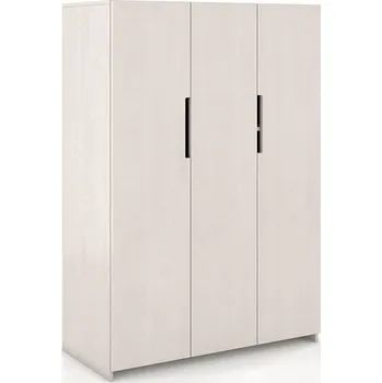 Komoda Visby Šatní skříň Bergman 3D, borovice (Barva: Bílá)