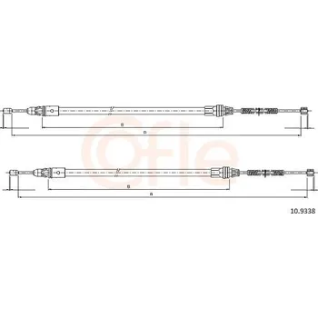 Autodíl Lanovod parkovací brzdy COFLE 10.9338