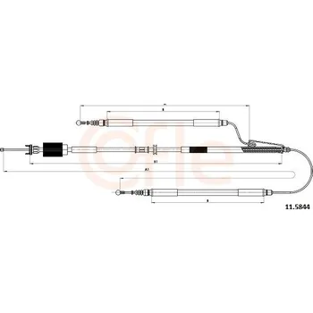 Brzdový systém Lanovod parkovací brzdy COFLE 11.5844