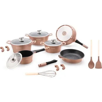 Hrnec Royalty Sada nádobí ES1014M 17 ks, barva copper Royalty