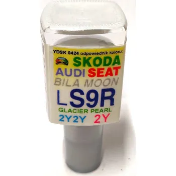 Autolak ARASYSTEM Lakovací tužka LS9R Bílá moon (Moon White) Škoda, Audi, Seat (2014 až 2024) 10 ml