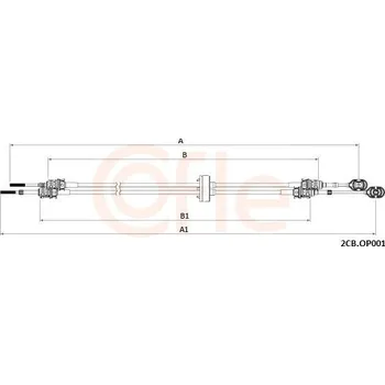 Tažné lanko, ruční převodovka COFLE 2CB.OP001