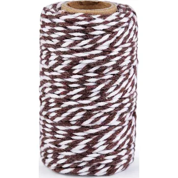 Šňůra na prádlo Bavlněná šňůra Ø2 mm Varianta: 3 hnědá, Balení: 20 ks