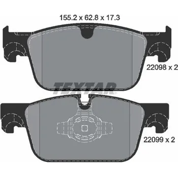 Brzdová destička Sada brzdových destiček, kotoučová brzda TEXTAR 2209801
