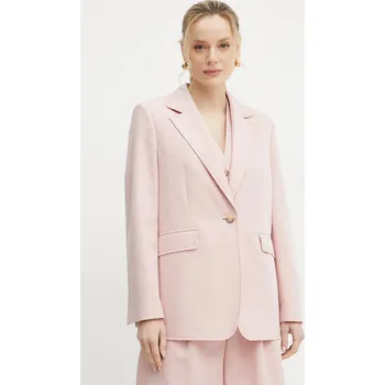 Dámské sako Sako s příměsí lnu BOSS Orange 50546215 růžová 39X, vel. 40