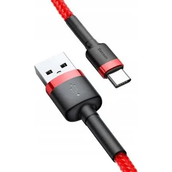 Autolékárnička Baseus CATKLF-B09 Cafule Cable | Nylonový kabel USB - USB-C Type-C Quick Charge 3.0 100cm 3A, červený