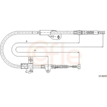 Auto-moto Lanovod parkovací brzdy COFLE 17.0237