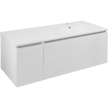 Umyvadlo Sapho LOREA skříňka 120x46x51,5cm (30+90cm), pravá, bílá mat