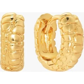Náušnice Embossed Gold Hoop náušnice