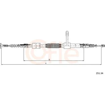 Lanko parkovací brzdy Lanovod parkovací brzdy COFLE 251.34