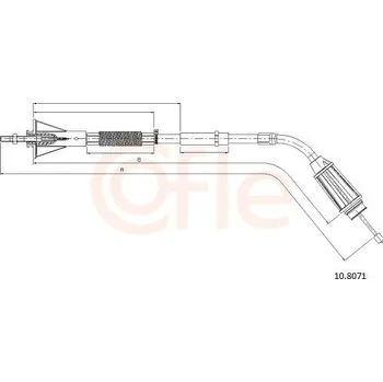 Auto-moto Lanovod parkovací brzdy COFLE 10.8071