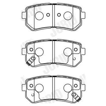 Brzdová destička Sada brzdových destiček, kotoučová brzda JURID 572604J