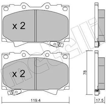 Brzdová destička KLOCKI HAM.TOYOTA LANDCRUISER 98-
