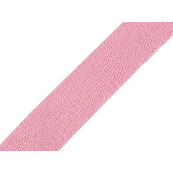 Bavlněný popruh šíře 30 mm Varianta: 15 růžová světlá, Balení: 5 m