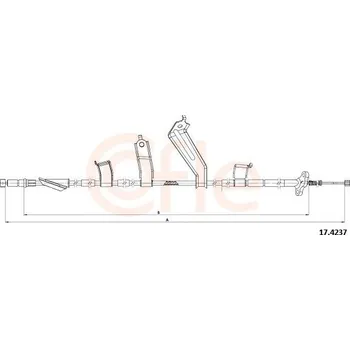 Auto-moto Lanovod parkovací brzdy COFLE 17.4237