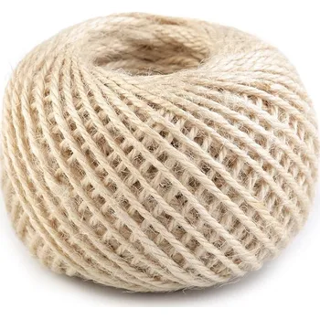 Stuha Jutový provázek Ø2 mm Varianta: 1 (40m, 47g) režná světlá, Balení: 9 ks