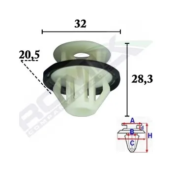 Lišta karosérie Romix Klip, ozdobná / ochranná lišta C70353