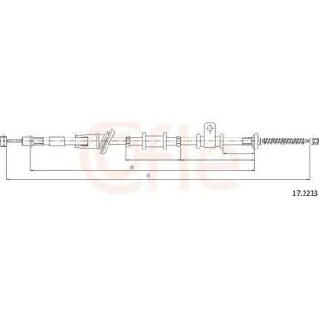 Lanko parkovací brzdy Lanovod parkovací brzdy COFLE 17.2213