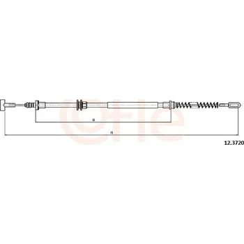 Lanko parkovací brzdy Lanovod parkovací brzdy COFLE 12.3720