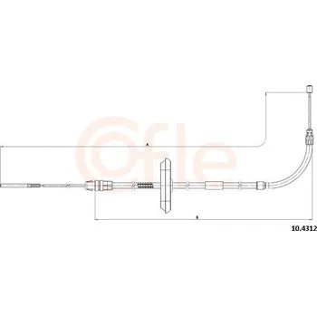Lanko parkovací brzdy Lanovod parkovací brzdy COFLE 10.4312