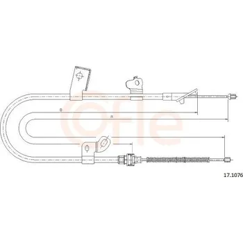 Auto-moto Lanovod parkovací brzdy COFLE 17.1076