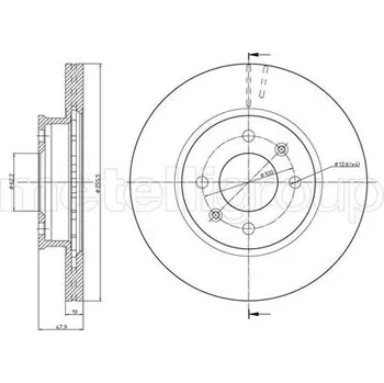 Brzdový kotouč TARCZA HAM.HYUNDAI GETZ 02-09 +ABS