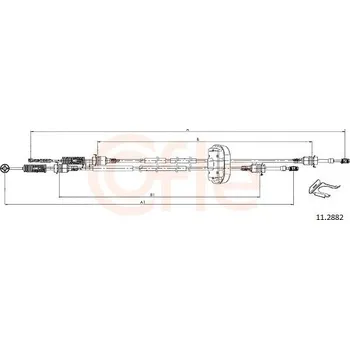 Tažné lanko, ruční převodovka COFLE 11.2882