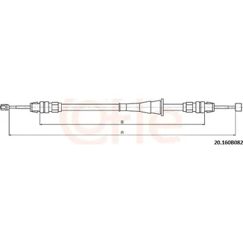 Lanko parkovací brzdy Lanovod parkovací brzdy COFLE 20.160B082