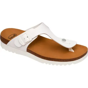 Dámské žabky Scholl BOA VISTA UP dámské zdravotní žabky s Bioprint stélkou bílé