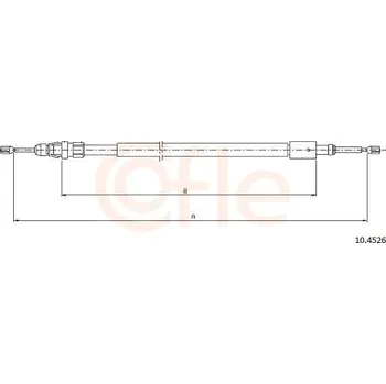 Lanko parkovací brzdy Lanovod parkovací brzdy COFLE 10.4526