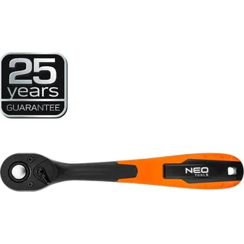 Gola hlavice Neo Tools 08-514 Vyhnutá ráčna 1/4" 72 zubů 150mm, kompozitní tělo