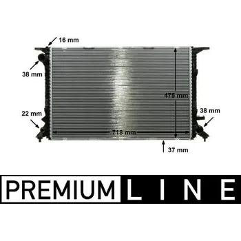 Motor automobilu Chladič, chlazení motoru MAHLE CR 911 000P