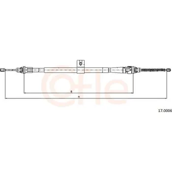 Auto-moto Lanovod parkovací brzdy COFLE 17.0006