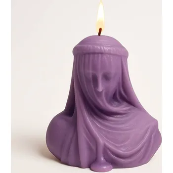 Svíčka Vonná svíčka Nevěsta se závojem | 102 g | Svíčkománie3D | Barva: Fialová