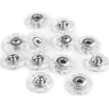 Knoflík Designové patentky / druky Ø 18; 20; 25 mm Varianta: 1 (18 mm) transparent nikl, Balení: 30 pár
