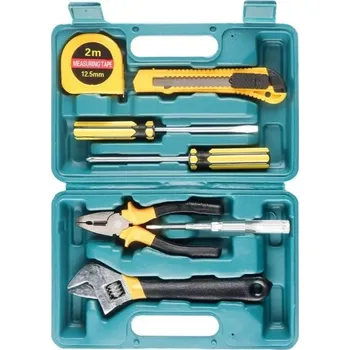 Sada nářadí Univerzální sada ručního nářadí 8 ks s plastovým pouzdrem Šroubováky Kleště Nůž Metr Klíč Domácí opravy Praktická sada nástrojů